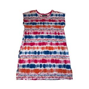 Lauren Ralph Lauren Multicolor Tie-Dye Lounge Shirt Dress Size Medium